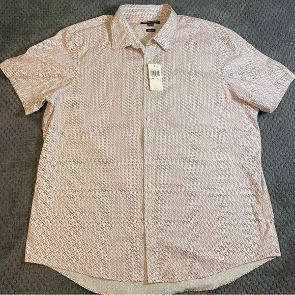 NWT Michael Kors Mens Short Sleeve Button Down Shirt Size XXL Classic Fit - Picture 1 of 8